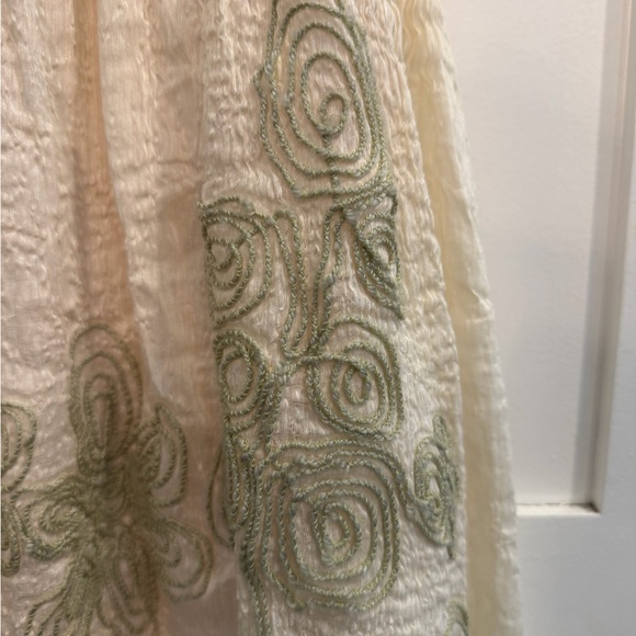 Vintage Y2K Chloé Silk Cotton Embroidered Babydoll Dress Romantic Boho - Picture 5 of 7